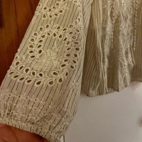 Johnny Was Ivory Marrakesh Embroidered Blouse - Picture 4 of 11